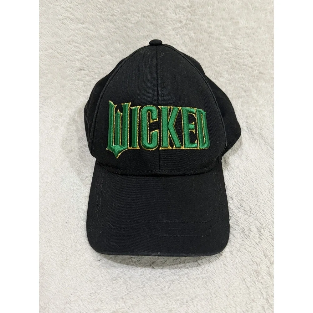 Universal Studios Wicked Embroidered Hat Baseball Cap Strapback Black & Green OS